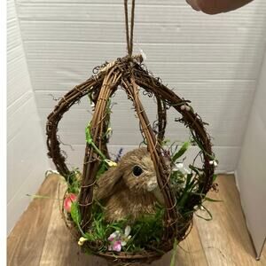 Hanging easter bunny ornament, 11” from Old time Pottery, brand New.